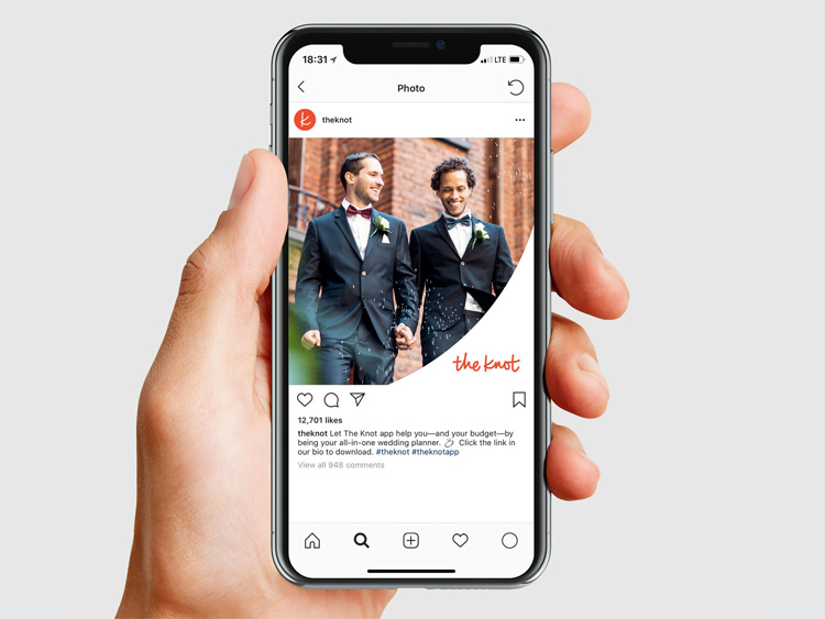 TheKnot婚禮策劃服務公司品牌形象升級改造案例，方案涉及廣告語和logo設計 