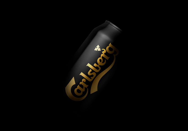 嘉士伯黑金啤酒易拉罐包裝設計