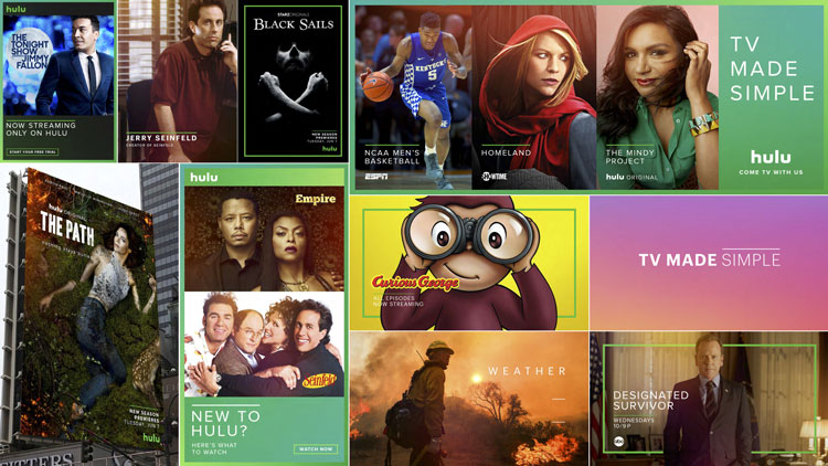 美國流媒體視頻網站Hulu企業形象設計案例/視覺識別系統解析