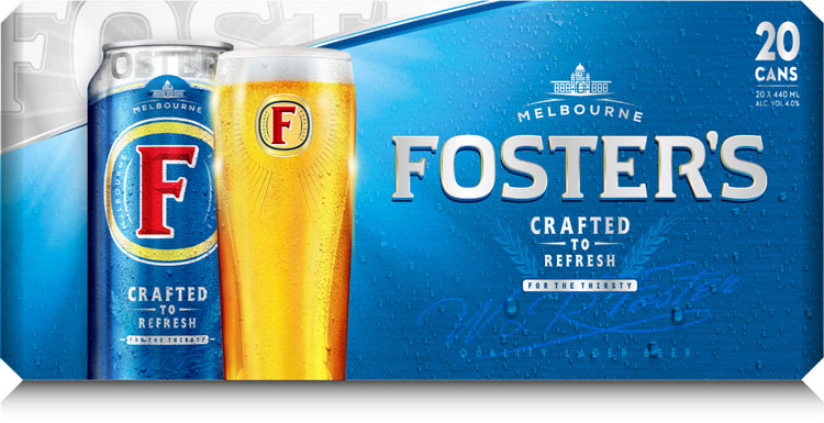 拉格啤酒福斯特Foster品牌新視覺識別包裝設計
