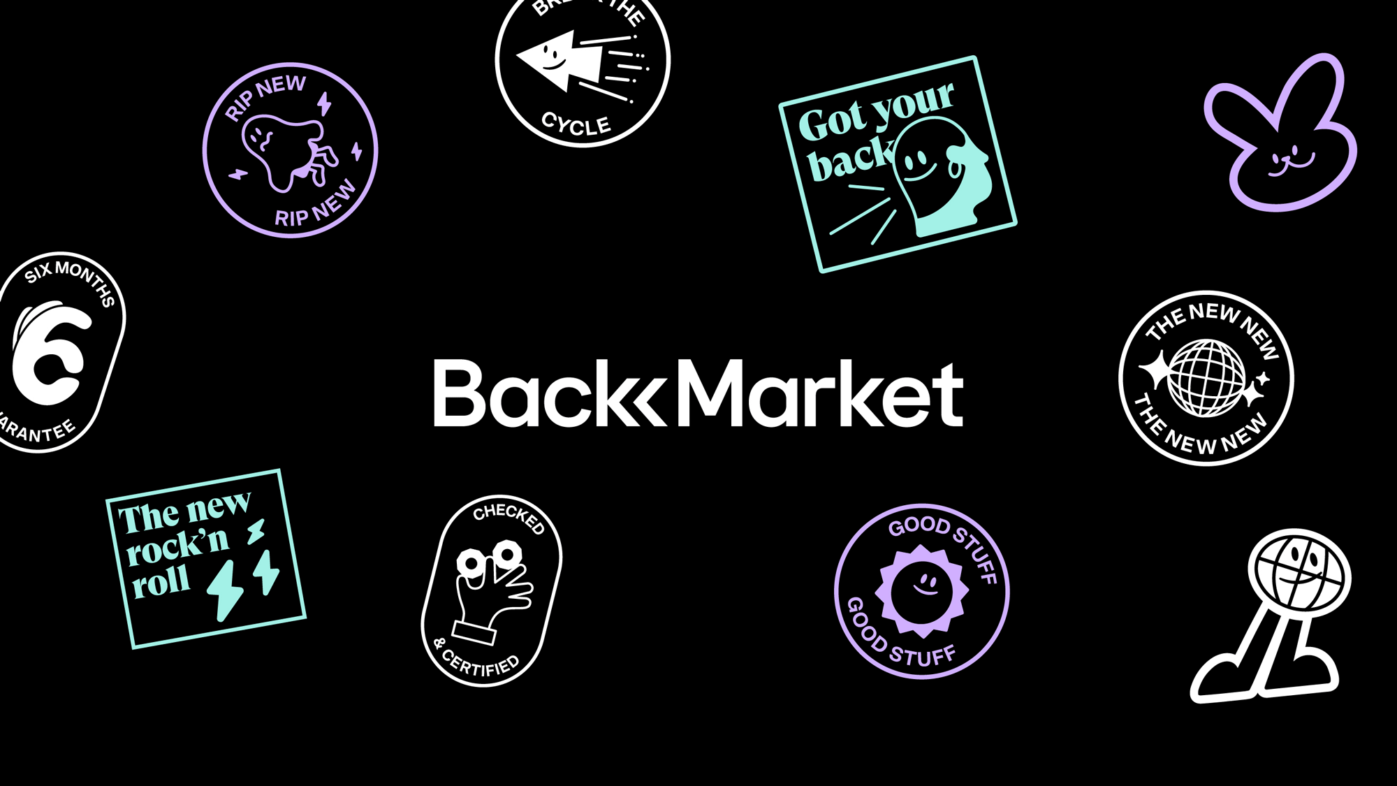 Back Market電子設備翻新服務商公司vi設計，圖標設計