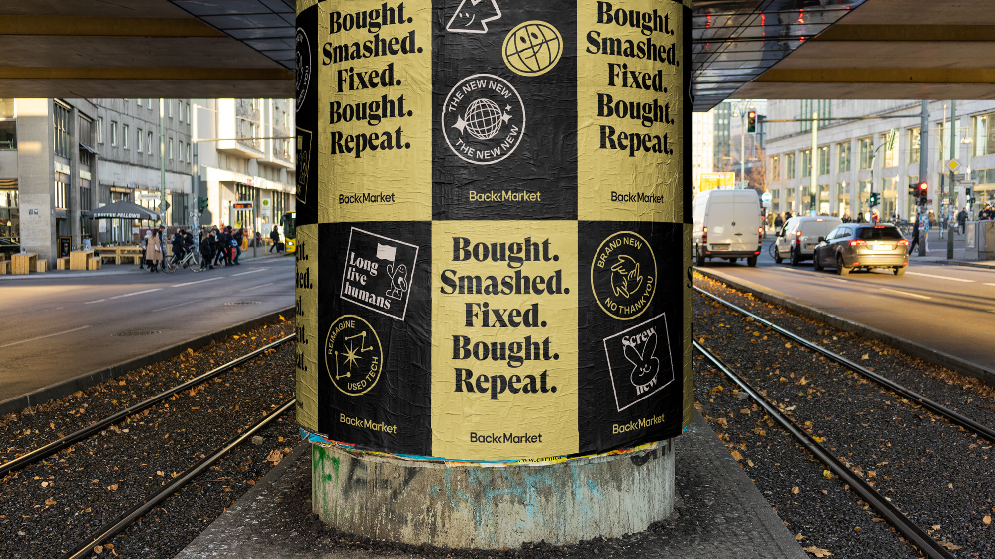 Back Market電子設備翻新服務商公司vi設計，戶外廣告設計
